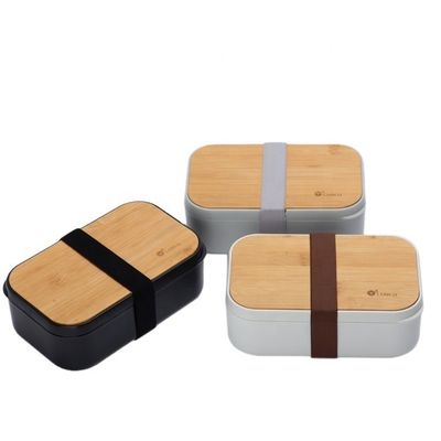 BPA Free Microwavable Food Storage Container with Eco Friendly Bamboo Lid and Cutlery