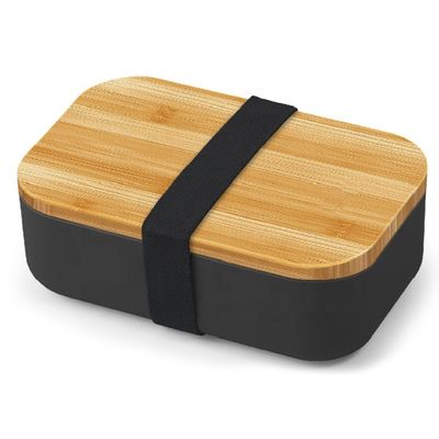 Lattice Quantity 2 Eco-Friendly Custom Black Plastic Microwave Safe Lunch Box for Kids