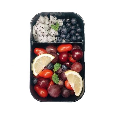 BPA Free Eco-Friendly Bamboo Lid Plastic Square Lunch Box for Office 196*121*66 mm