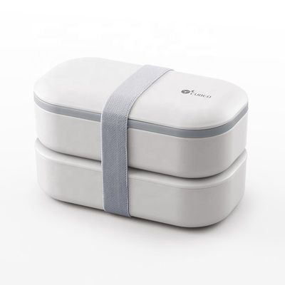 378g Stackable 2 Tier Custom BPA Free Leakproof Kids Bento Lunch Box Set with Bag