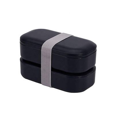 378g Stackable 2 Tier Custom BPA Free Leakproof Kids Bento Lunch Box Set with Bag