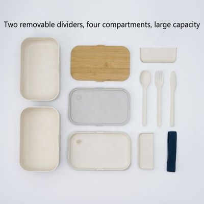 Leak-proof Eco-friendly Customizable Bento Box Microwave Safe for Kids and Adults
