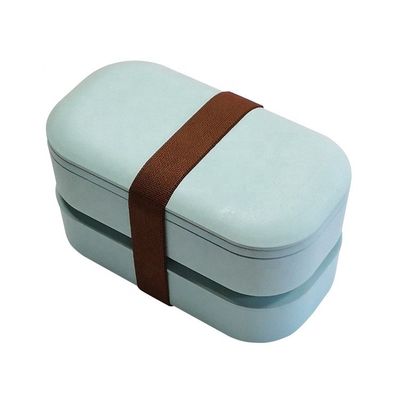 Adult On-the-go Bamboo Fiber Microwavable Meal Prep Container with Custom Logo and Lid