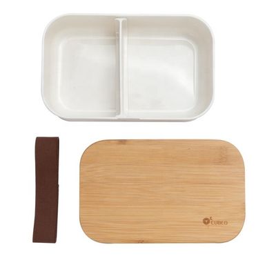 Custom Bamboo Lunch Box PORTABLE BPA Free Bamboo Lid PP Microwavable Bento Box for Adults