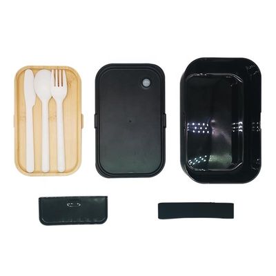T105A 19.5*12.25*7.35cm Acceptable Keep Fresh Lunch Box with Bamboo Lid