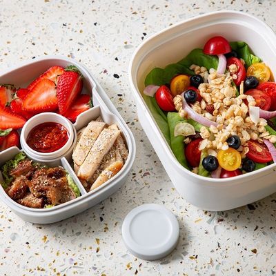 Leak Proof Lunch Box Customized White Plastic Salad Soup Bowl with Lid