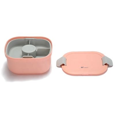 506g Large Capacity Rectangle Salad Fruit Bowl Container for Lunch 5 Compartment Box