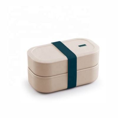 Lightweight and Spacious 363g Reusable Double Layer Bento Box with Cutlery
