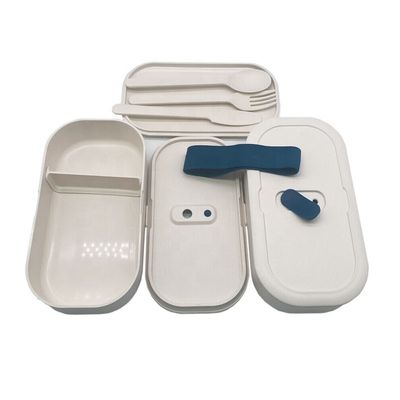 Dual Tier Leak Proof High Capacity Kids Bento Box with Cutlery TF109