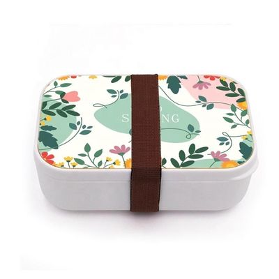 Leak-Proof Plastic BPA-Free Eco Bamboo Bento Lunch Box for Freezer and Microwave Safe