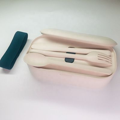 Food Grade Lunch Box with Cutlery Spoon Fork Knife Custom and Reusable
