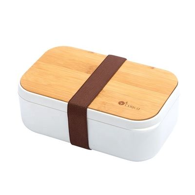 Leak-Proof Plastic BPA-Free Eco Bamboo Bento Lunch Box for Freezer and Microwave Safe