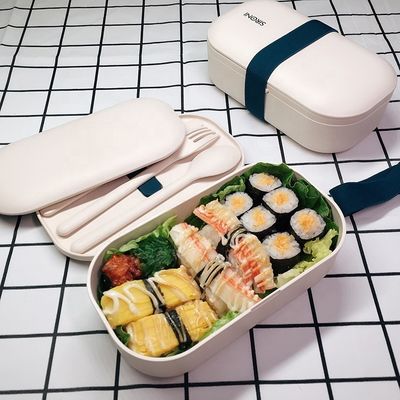 Food Grade Lunch Box with Cutlery Spoon Fork Knife Custom and Reusable