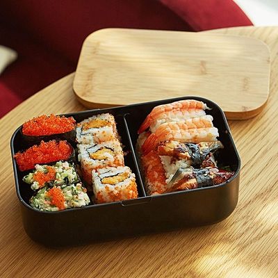 280g BPA-free Natural Bamboo Lid Fridge and Dishwasher Custom Lunch Box Food Containers