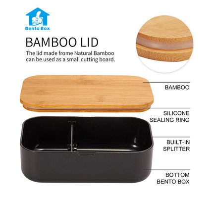 Pattern BPA Free 1000ml On-the-Go Bamboo Eco Lunch Container for Children