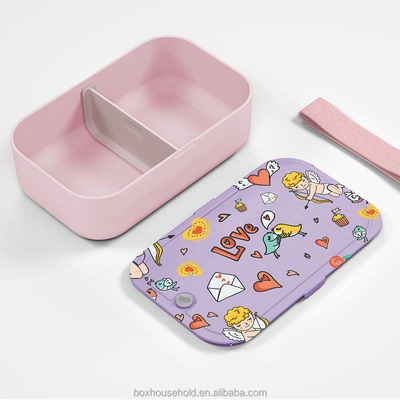 Plastic BPA-free Single-layer Lunch Box for Children Storage Container Recycled Leakproof