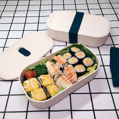Versatile Kitchen Bento Box Plastic Food Storage Container Set with Lid and Cutlery 160g