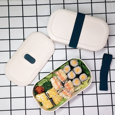 Versatile Kitchen Bento Box Plastic Food Storage Container Set with Lid and Cutlery 160g