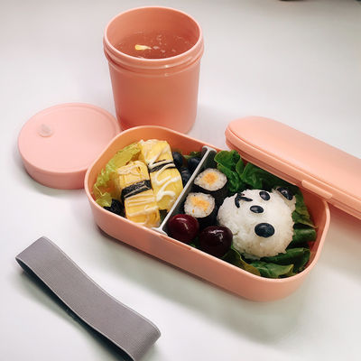 Sample Free Sample Food Grade Microwave Safe Plastic Bento Lunch Box with Cutlery 226g