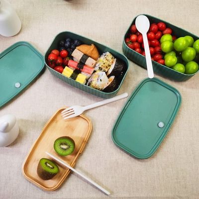 T119 Banana Leaf  Microwave-Safe Bento Lunch Box  201*125*125 mm