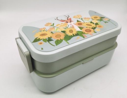 Lattice Quantity 3 Nestable Eco-Friendly 2 Layers Lunch Box Gift Set for Children