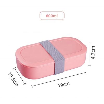 T112Single Tier  Bento Lunch Box and Cup 0-1L, 600ml 188*103*50.8 mm