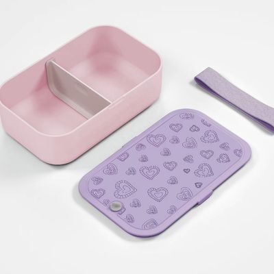Blue BPA Free Bento Cakes Package Boxes with Customized Logo and Microwaveable PP Lid