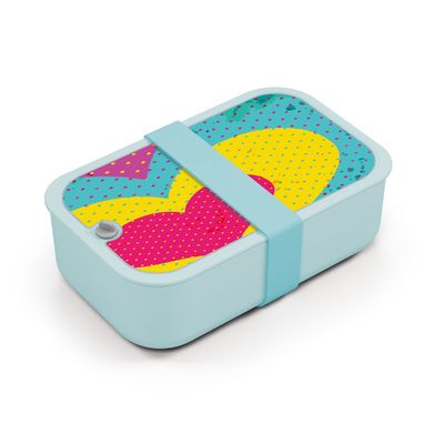 Blue BPA Free Bento Cakes Package Boxes with Customized Logo and Microwaveable PP Lid