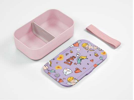 Blue BPA Free Bento Cakes Package Boxes with Customized Logo and Microwaveable PP Lid