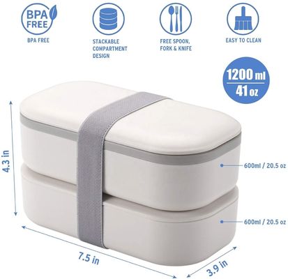 Food BPA Free Eco Friendly Microwavable 2-layer Insulated Bento Boxes for Adults and Kids