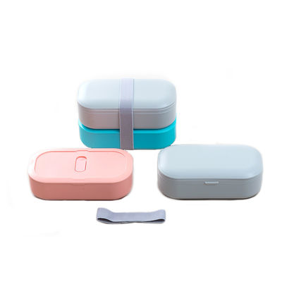 Food Storage Container BPA Free with 2 Layers and Cutlery Included