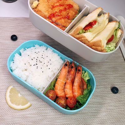 Food Storage Container BPA Free with 2 Layers and Cutlery Included