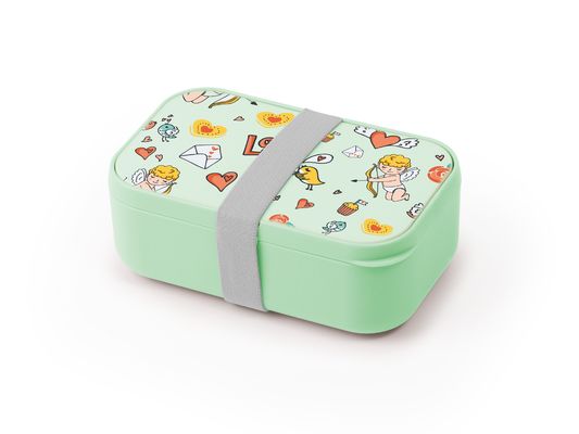 Customized T105 Snackbox Lunchbox with Cutlery Fork Spoon Knife BPA Free and Reusable