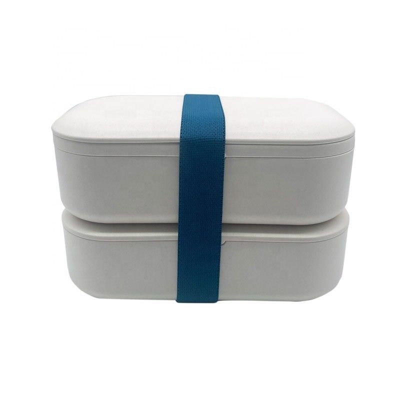 Adult On-the-go Bamboo Fiber Microwavable Meal Prep Container with Custom Logo and Lid