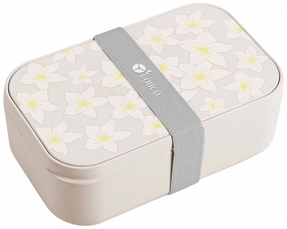 Bamboo Fiber One Layer Custom Logo Portable Microwave PP Lunch Boxes Plastic for Super Markets